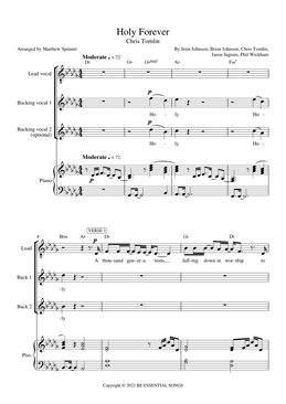 Holy Forever - Chris Tomlin - Voice and Piano sheet music