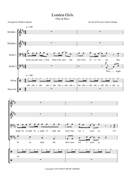 London Girls - Chas and Dave - TTBB Choir sheet music