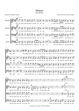 Margate - Chas and Dave - TTBB Choir sheet music