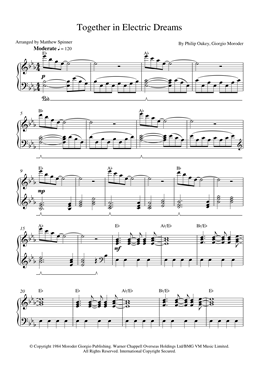Together in Electric Dreams - Giorgio Moroder - Piano sheet music